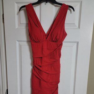 Women's red dress